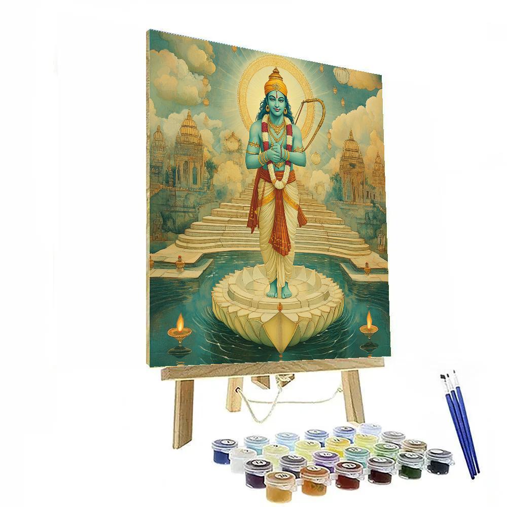 Stepwell Fresco With Rama Archer paint by numbers