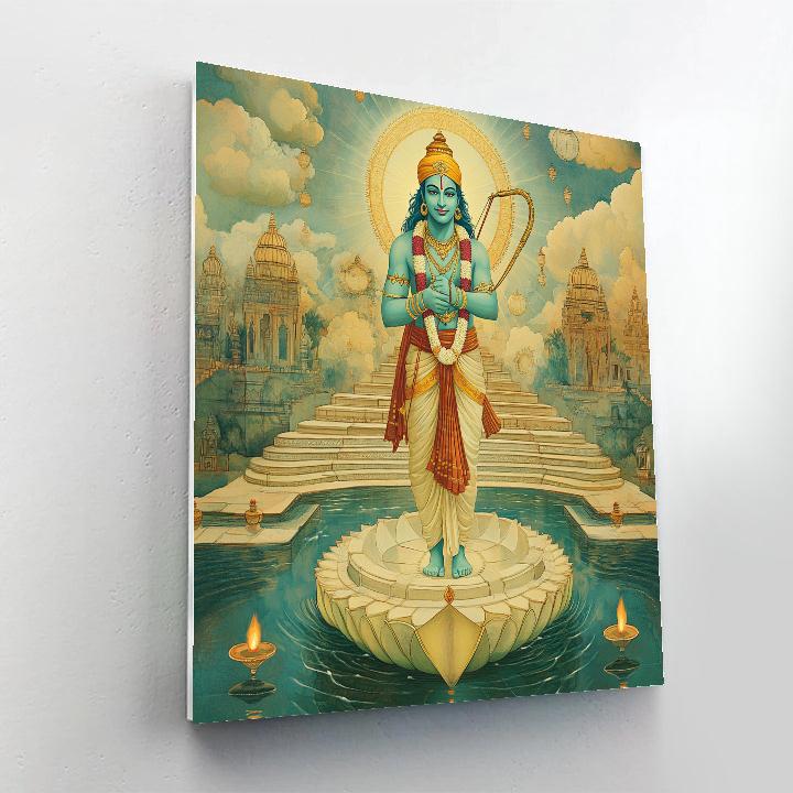 Stepwell Fresco With Rama Archer paint by numbers