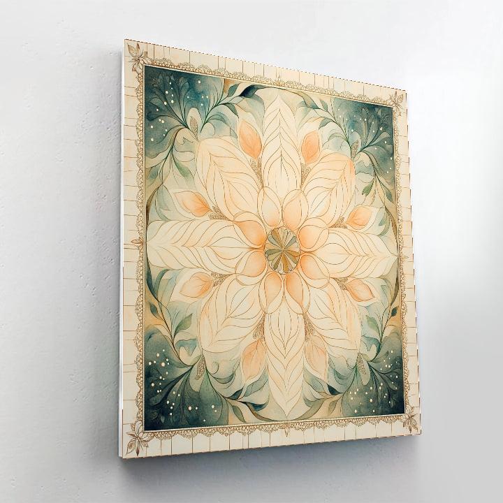 Alphonse Mucha Inspired Nebula Florilegium Mandala painting number kit