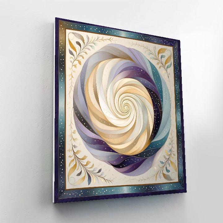 Alphonse Mucha Inspired Aurora Time Spiral Tapestry Number painting