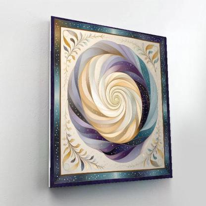 Alphonse Mucha Inspired Aurora Time Spiral Tapestry Number painting