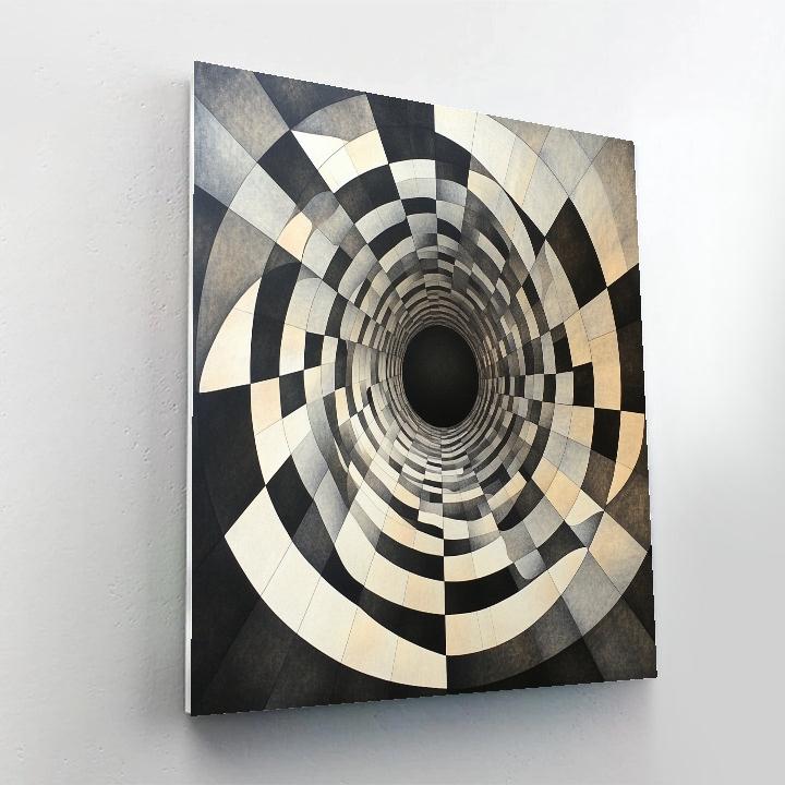 M.C. Escher Inspired Event Horizon Tessellation DIY paint by numbers