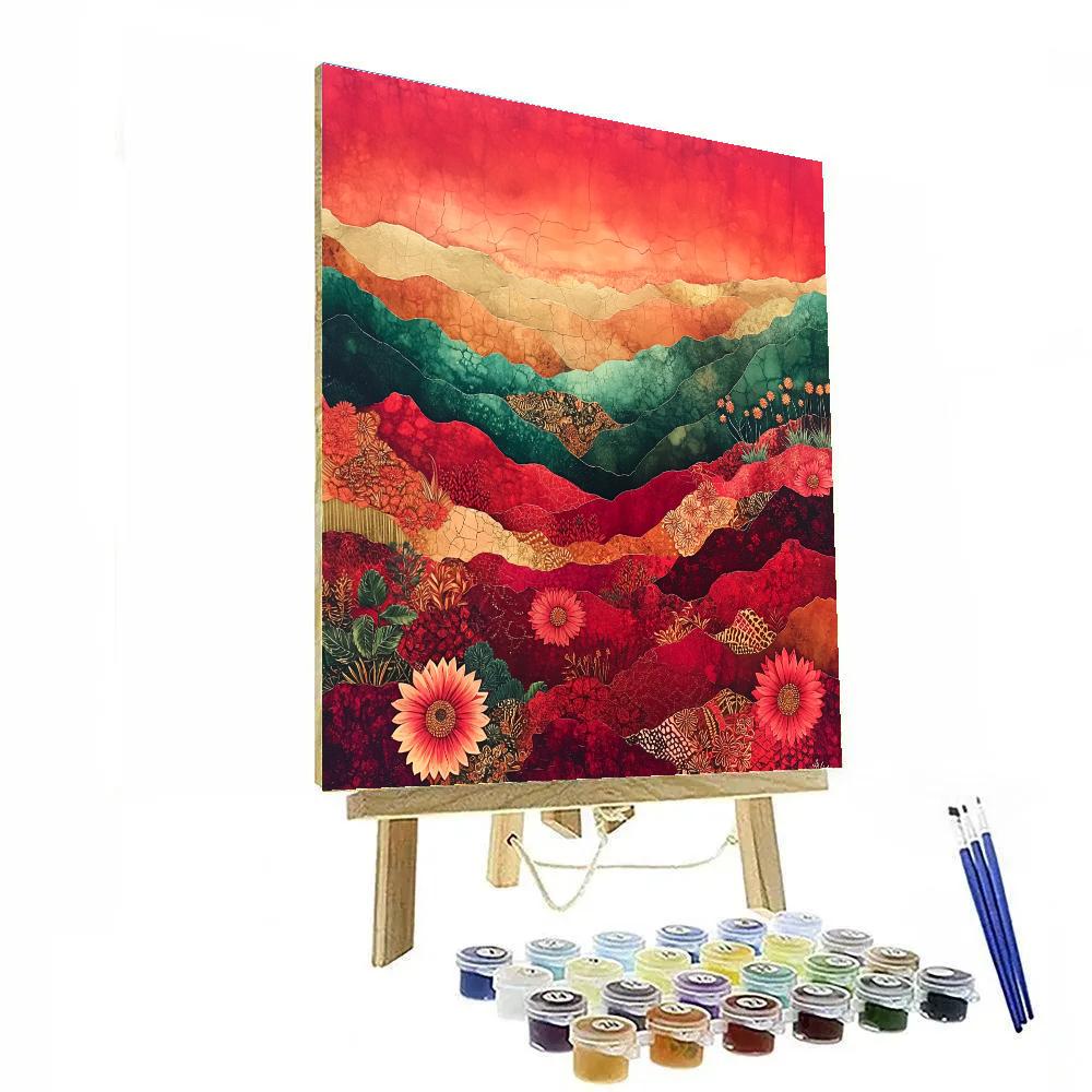 Frida Kahlo Inspired Inner Storm Cartography Number painting