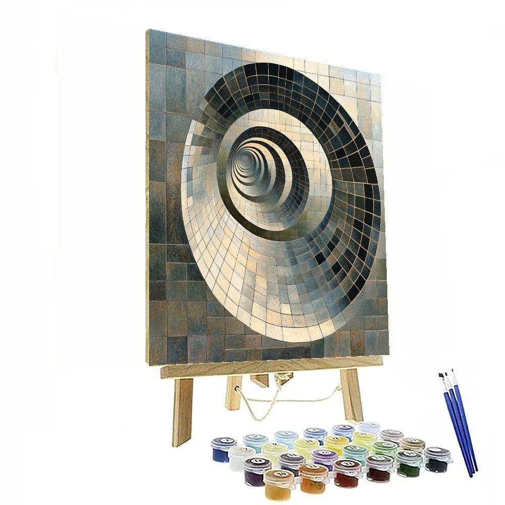 M.C. Escher Inspired Möbius Night Lattice Painting by numbers kit