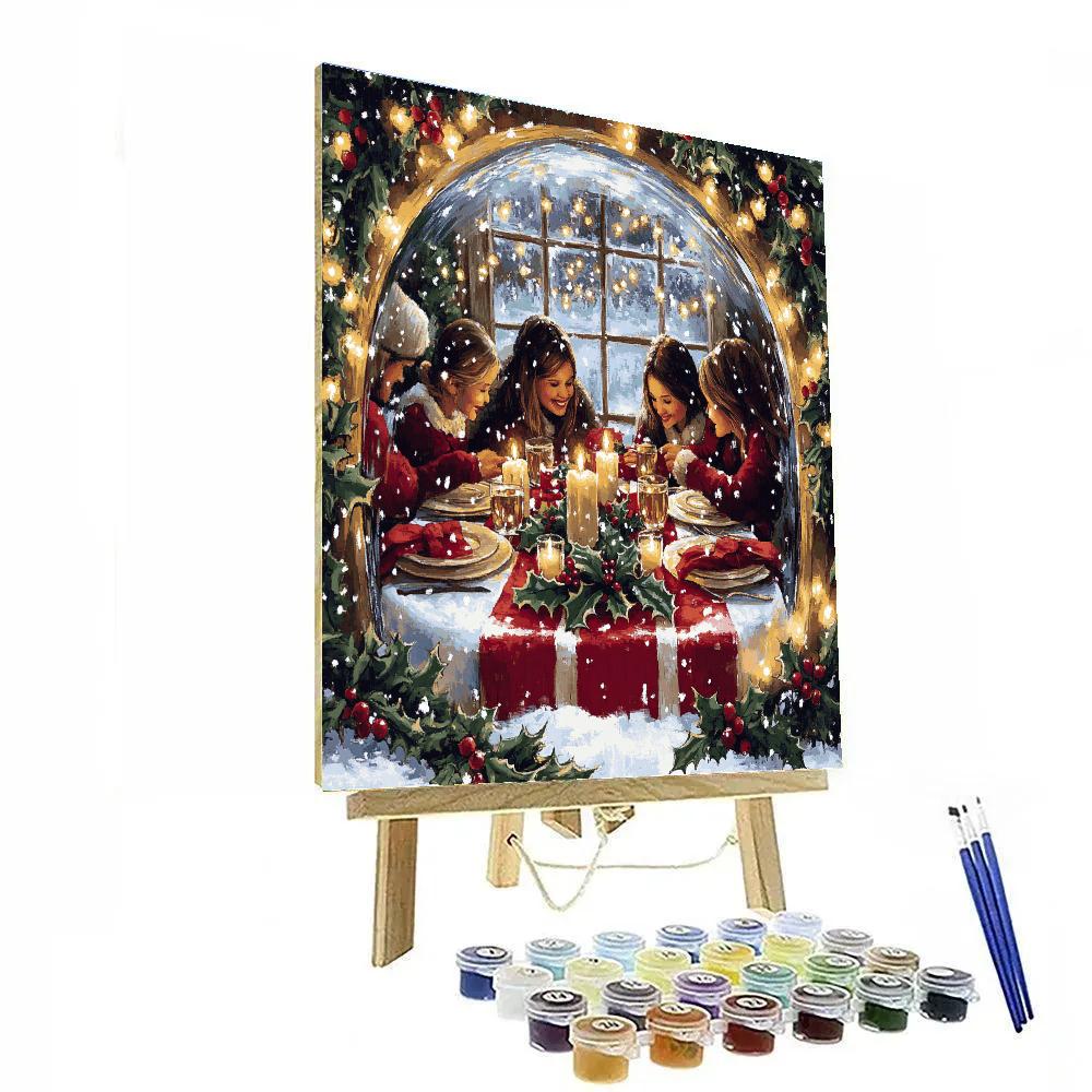 Snowglobe Supper Circle painting number kit