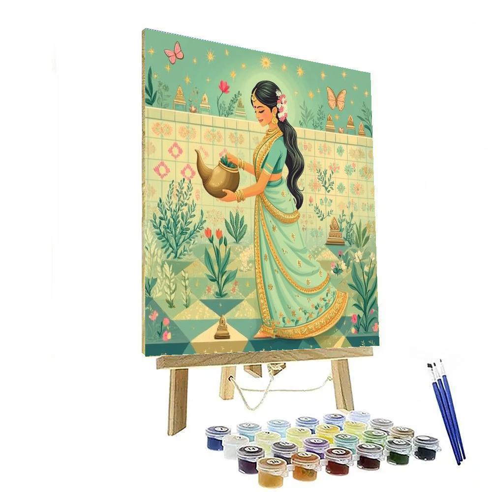 Cosmic Garden Parvati With Sacred Herbs paint by number