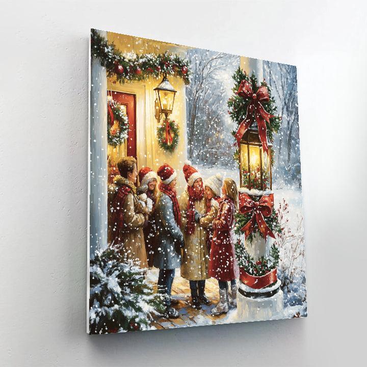 Holly Lantern Reunion Paint by numbers kits