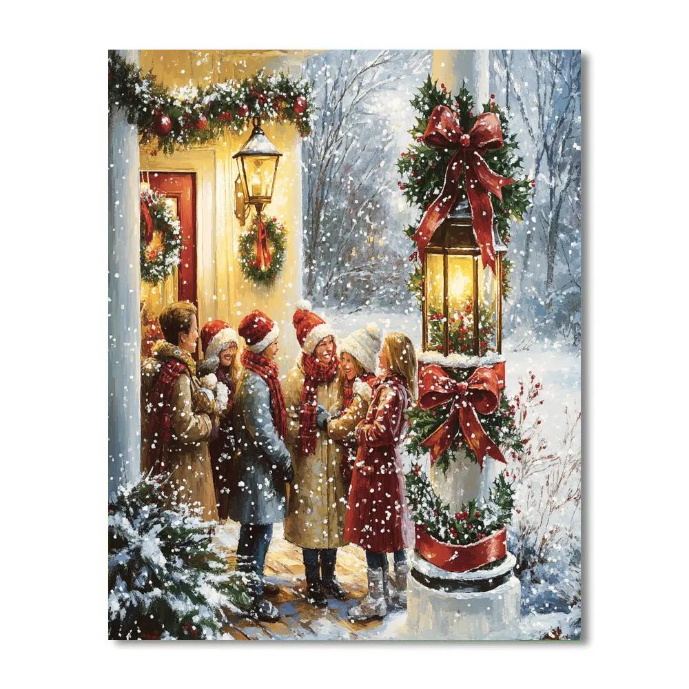 Holly Lantern Reunion Paint by numbers kits