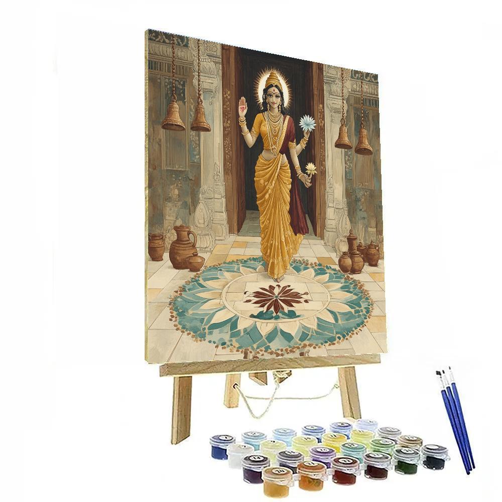 Parvati Guardian Of The Threshold Rangoli Paint by numbers art