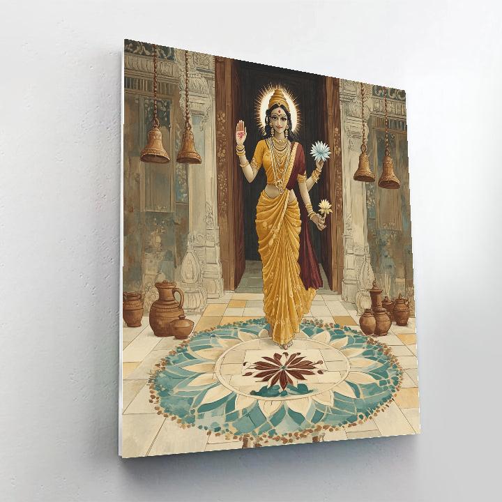 Parvati Guardian Of The Threshold Rangoli Paint by numbers art