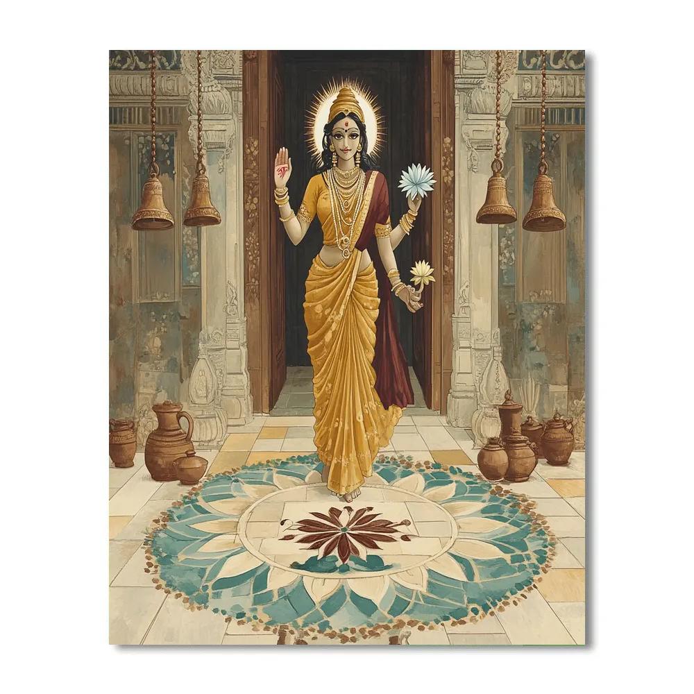 Parvati Guardian Of The Threshold Rangoli Paint by numbers art