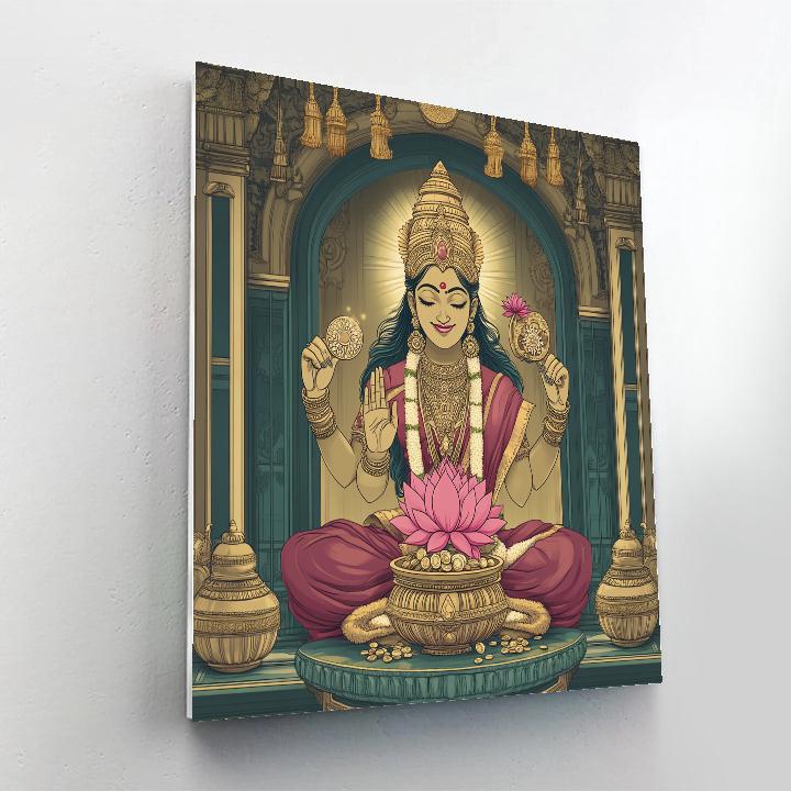 Clockwork Treasury Of Lakshmi Number painting