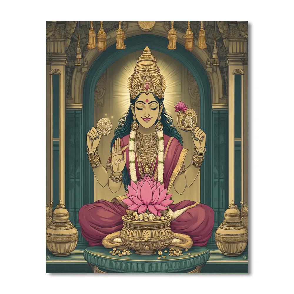 Clockwork Treasury Of Lakshmi Number painting