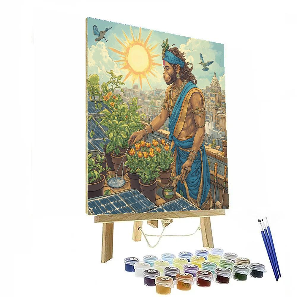 Hanuman Solar Garden Terrace paint by number