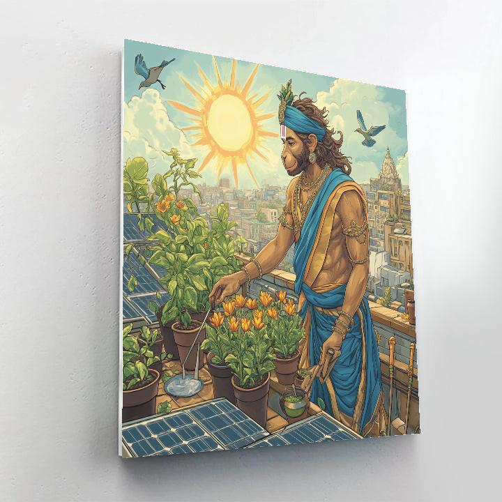 Hanuman Solar Garden Terrace paint by number