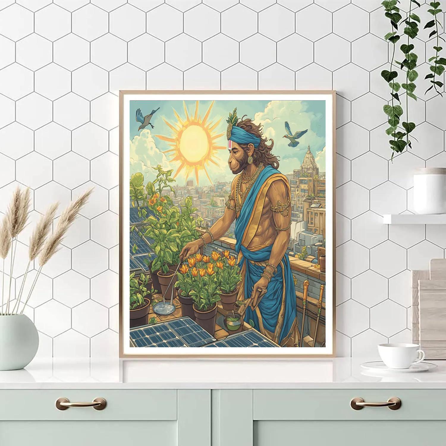 Hanuman Solar Garden Terrace paint by number