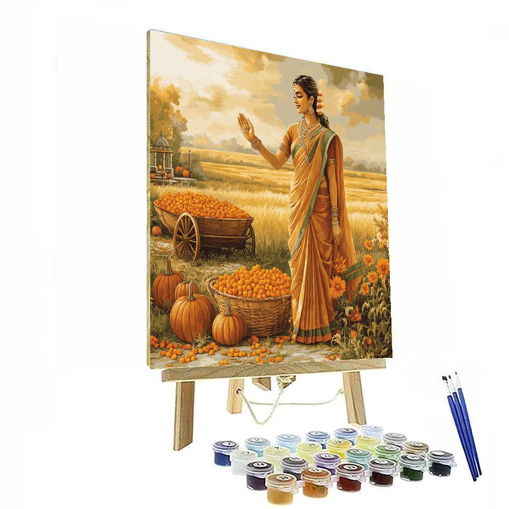 Parvati Autumn Harvest Blessing paint by numbers
