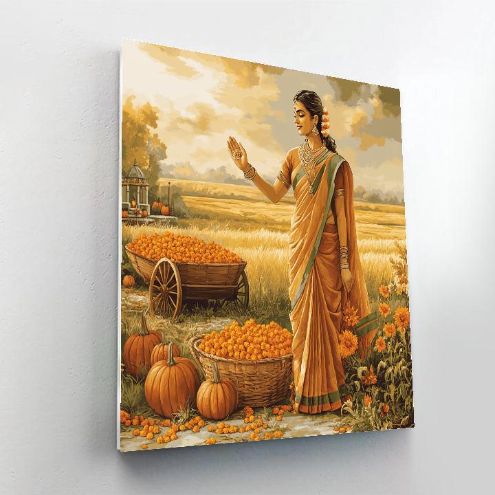 Parvati Autumn Harvest Blessing paint by numbers