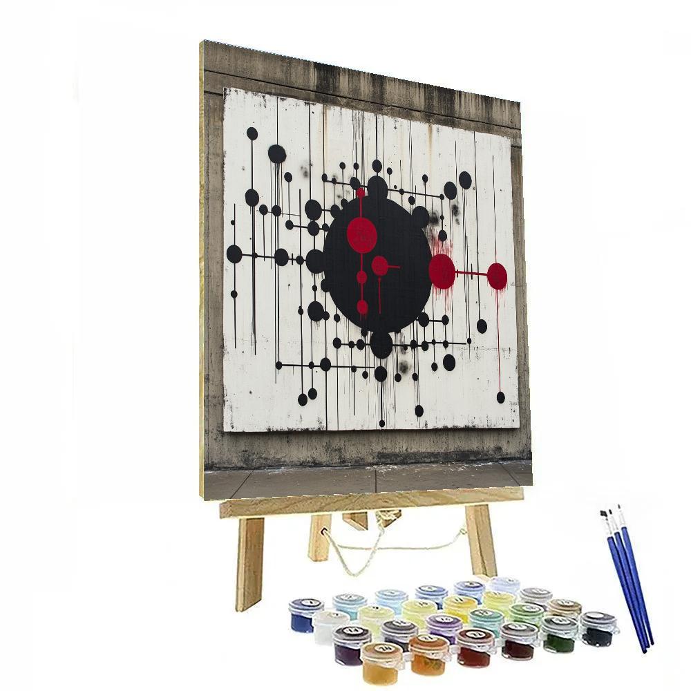 Banksy Inspired Carbon Silence Constellation Paint by numbers art