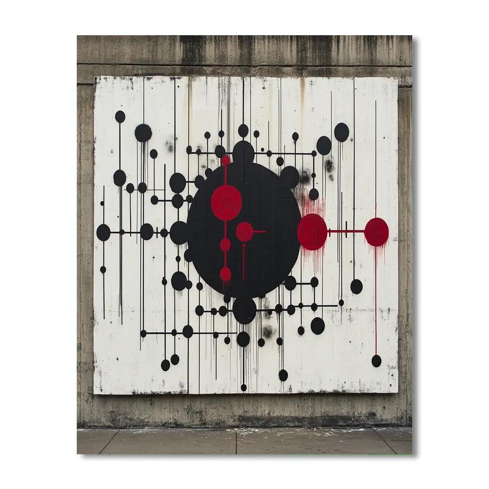 Banksy Inspired Carbon Silence Constellation Paint by numbers art
