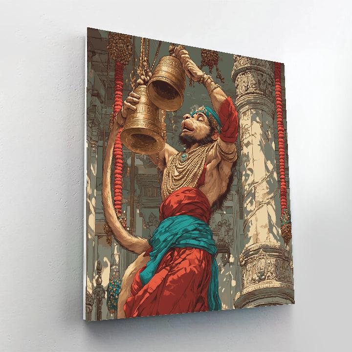 Hanuman In Temple Bell Harmony Painting by numbers kit