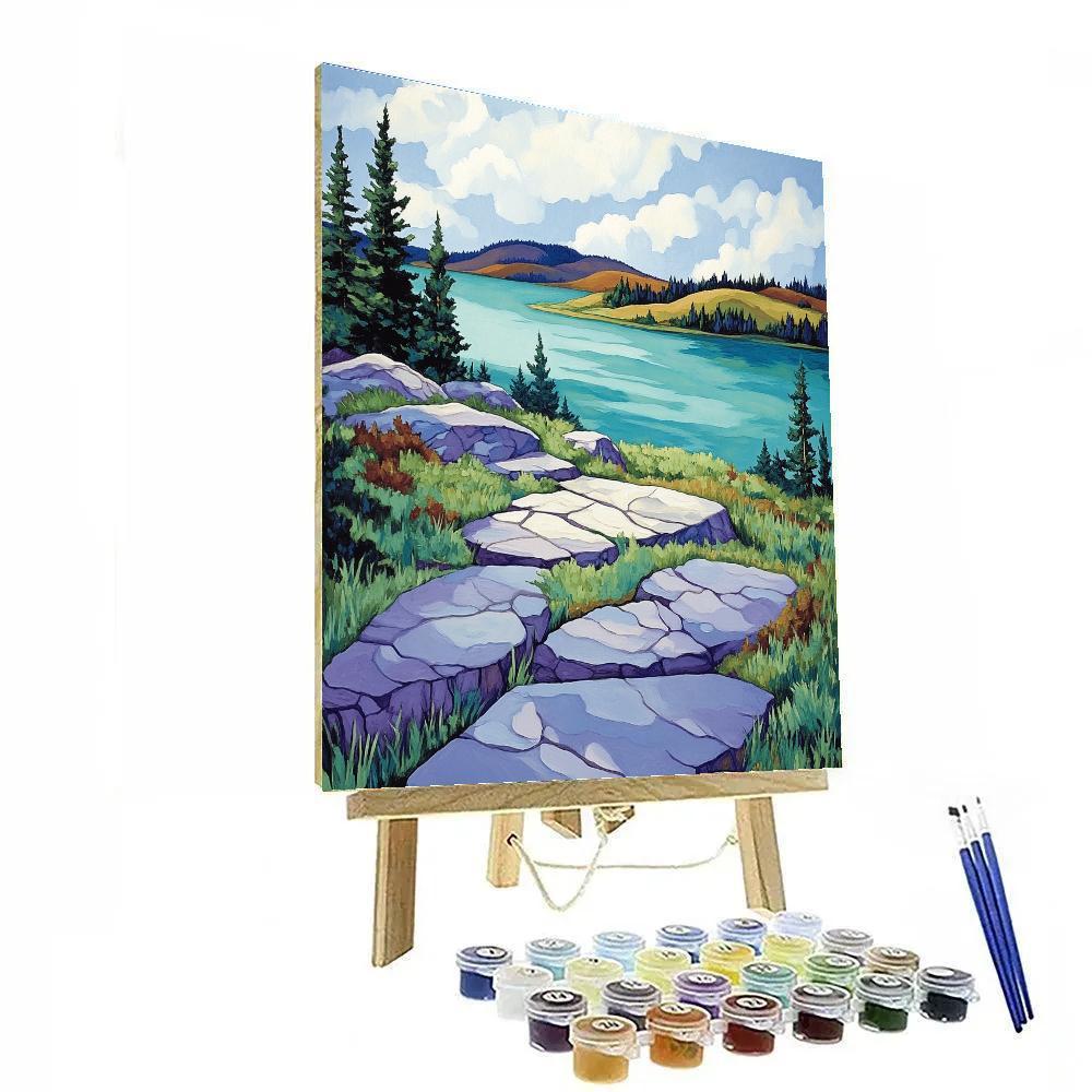 Franklin Carmichael Inspired Quartz Ridge And Emerald Inlet paint by color