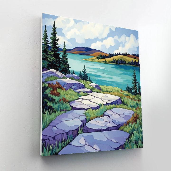 Franklin Carmichael Inspired Quartz Ridge And Emerald Inlet paint by color