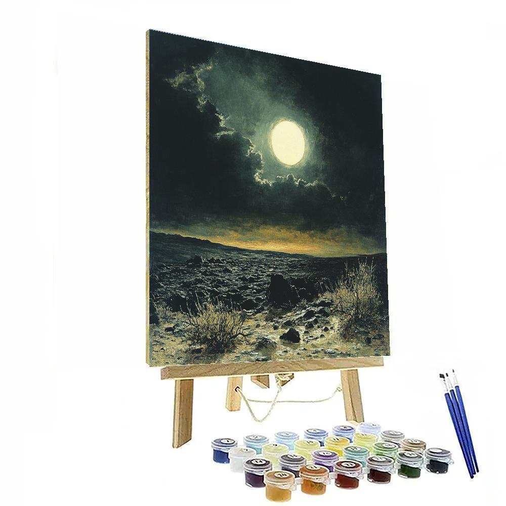 Francisco Goya Inspired Eclipse Over Basalt Moor paint by number