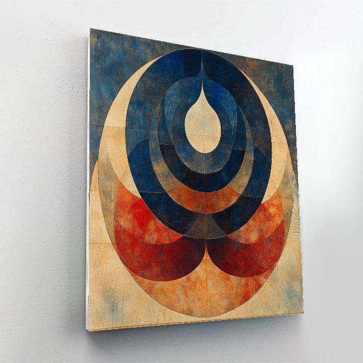 Nandalal Bose Inspired Indigo Cosmogram Of Stillness DIY paint by numbers