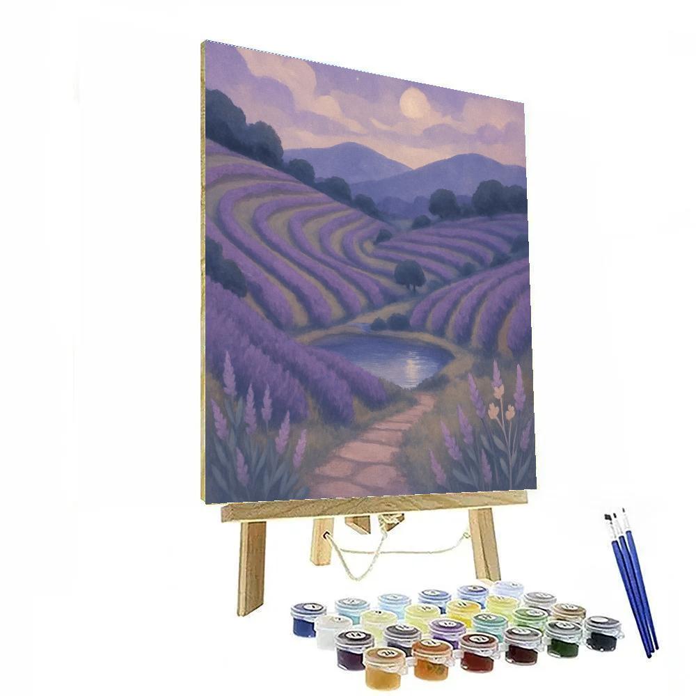Moonlit Terraces Of The Lavender Valley DIY paint by numbers