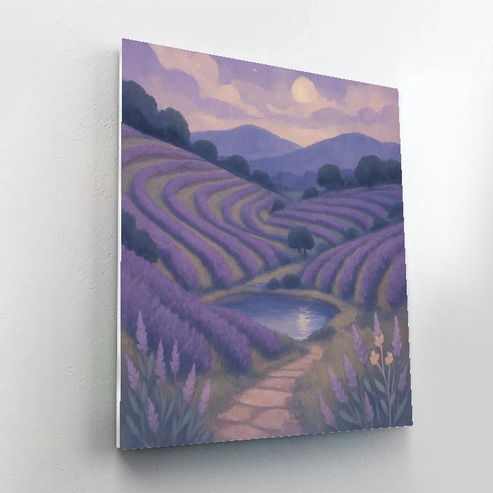 Moonlit Terraces Of The Lavender Valley DIY paint by numbers