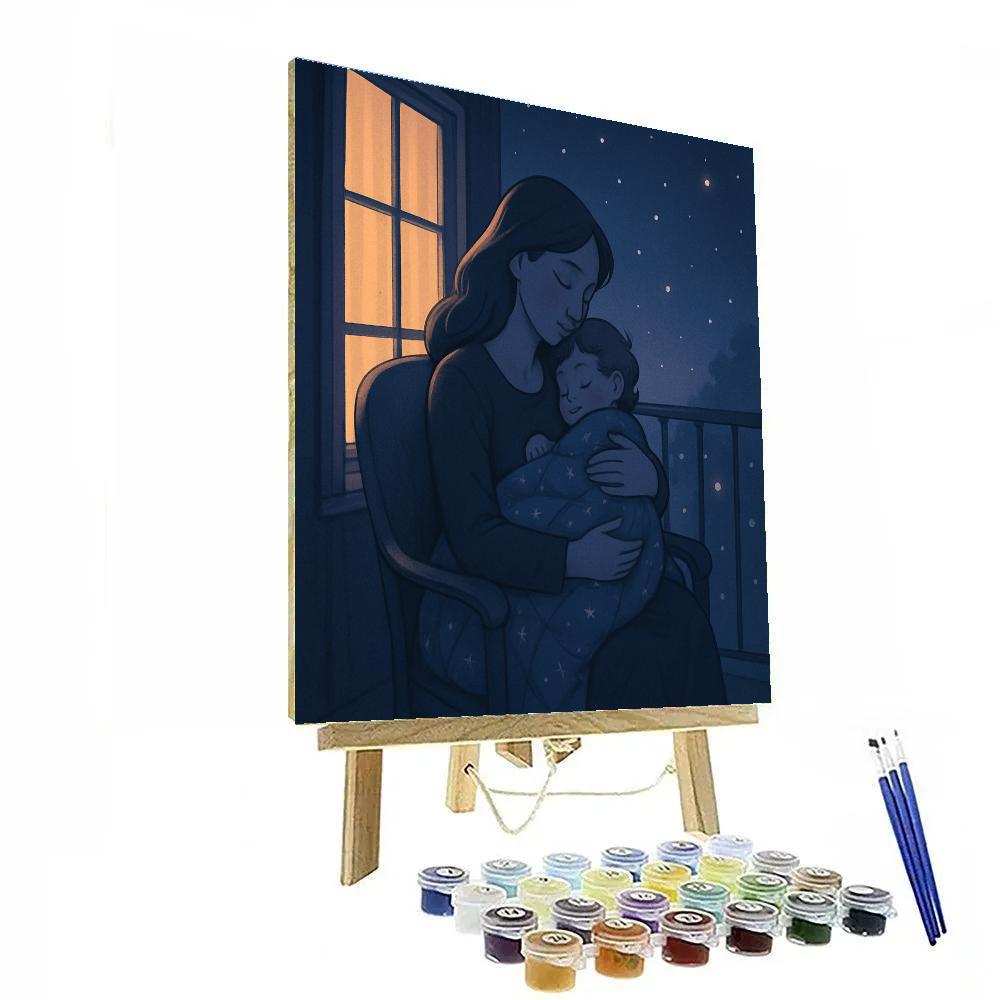 Starlit Lullaby On The Balcony Paint by numbers art