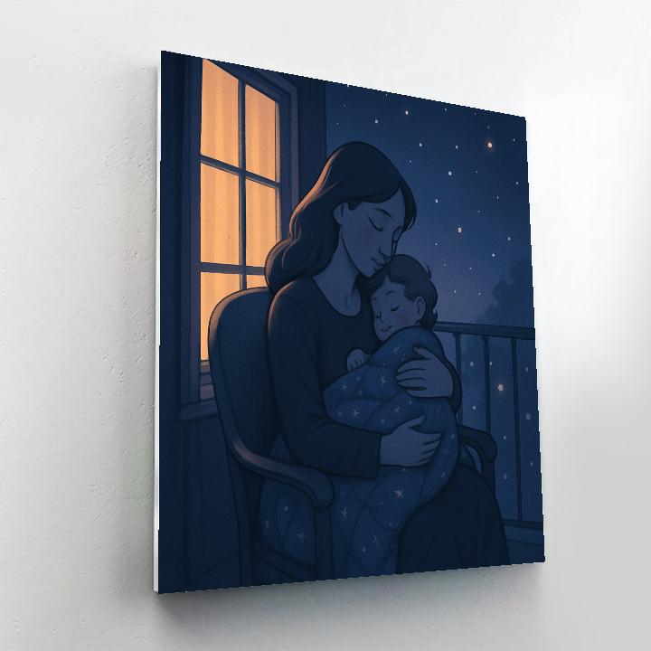 Starlit Lullaby On The Balcony Paint by numbers art