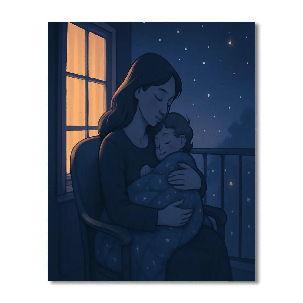 Starlit Lullaby On The Balcony Paint by numbers art