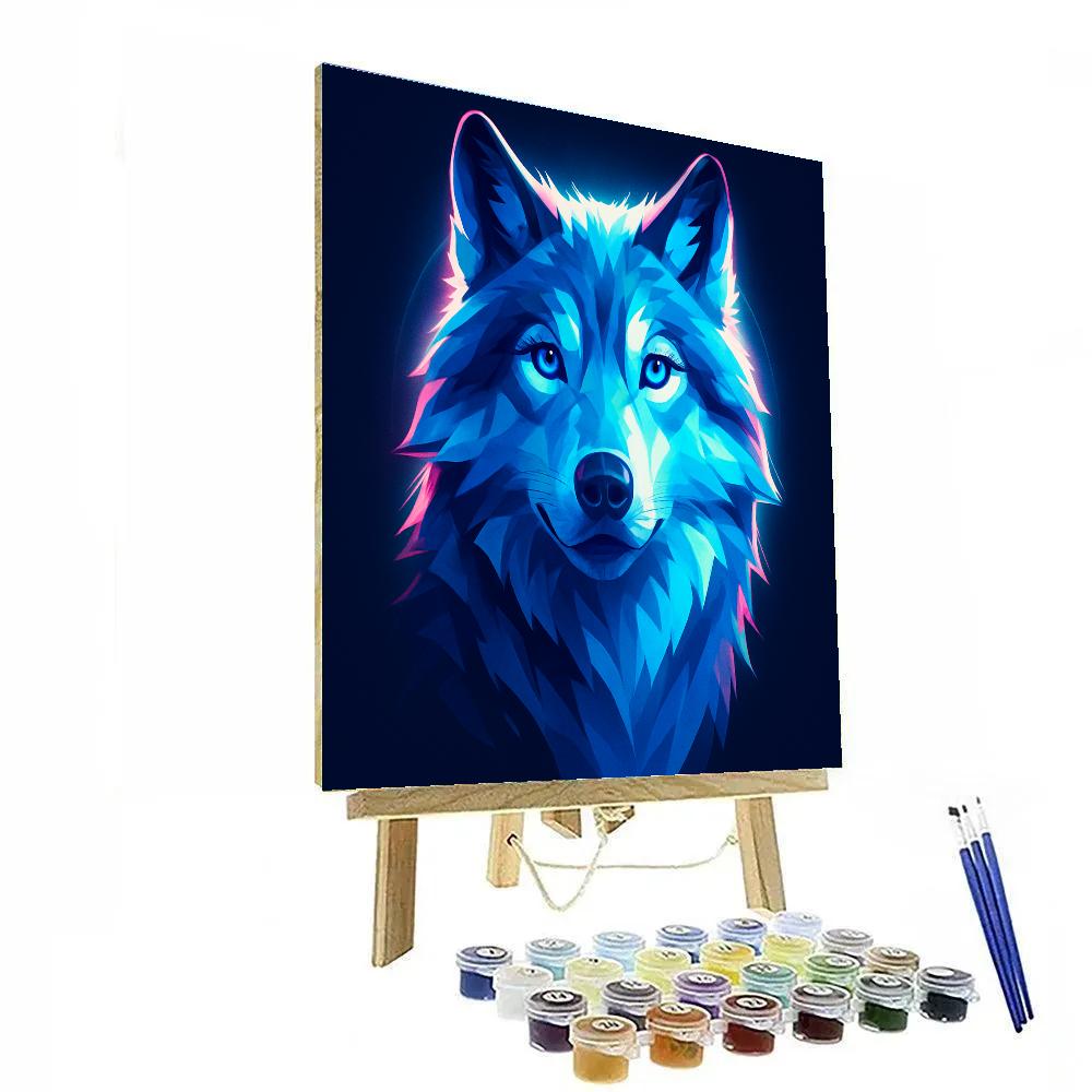 Prismatic Tundra Wolf Sentinel paint by number