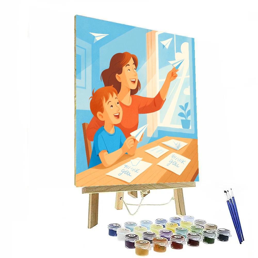 Paper Airplane Promises Letter Writing painting number kit