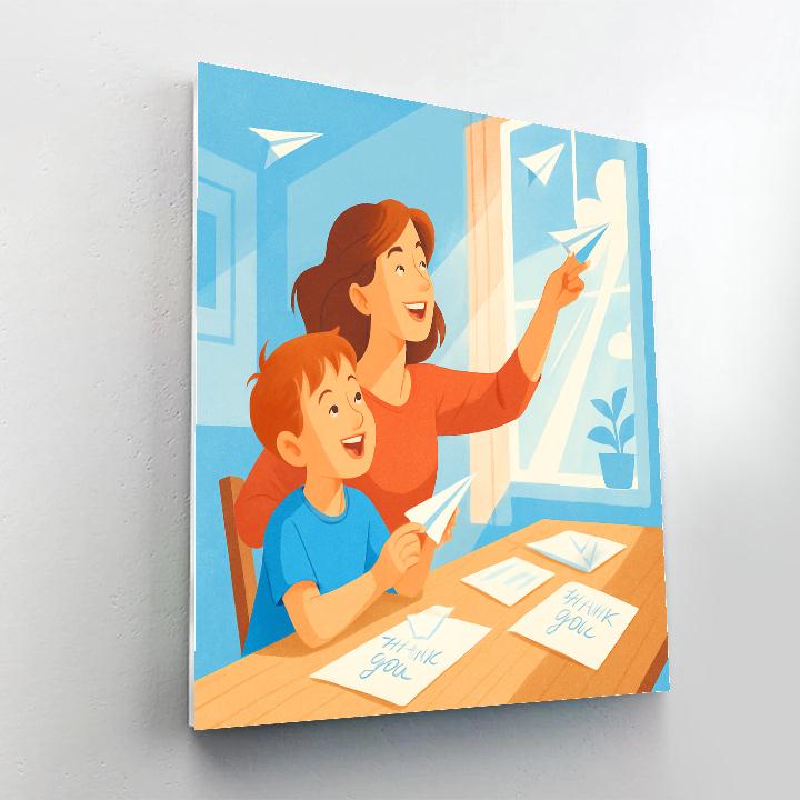 Paper Airplane Promises Letter Writing painting number kit