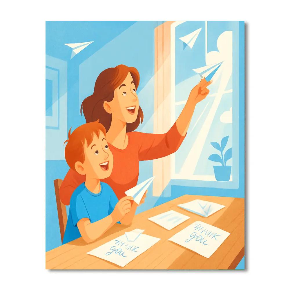 Paper Airplane Promises Letter Writing painting number kit