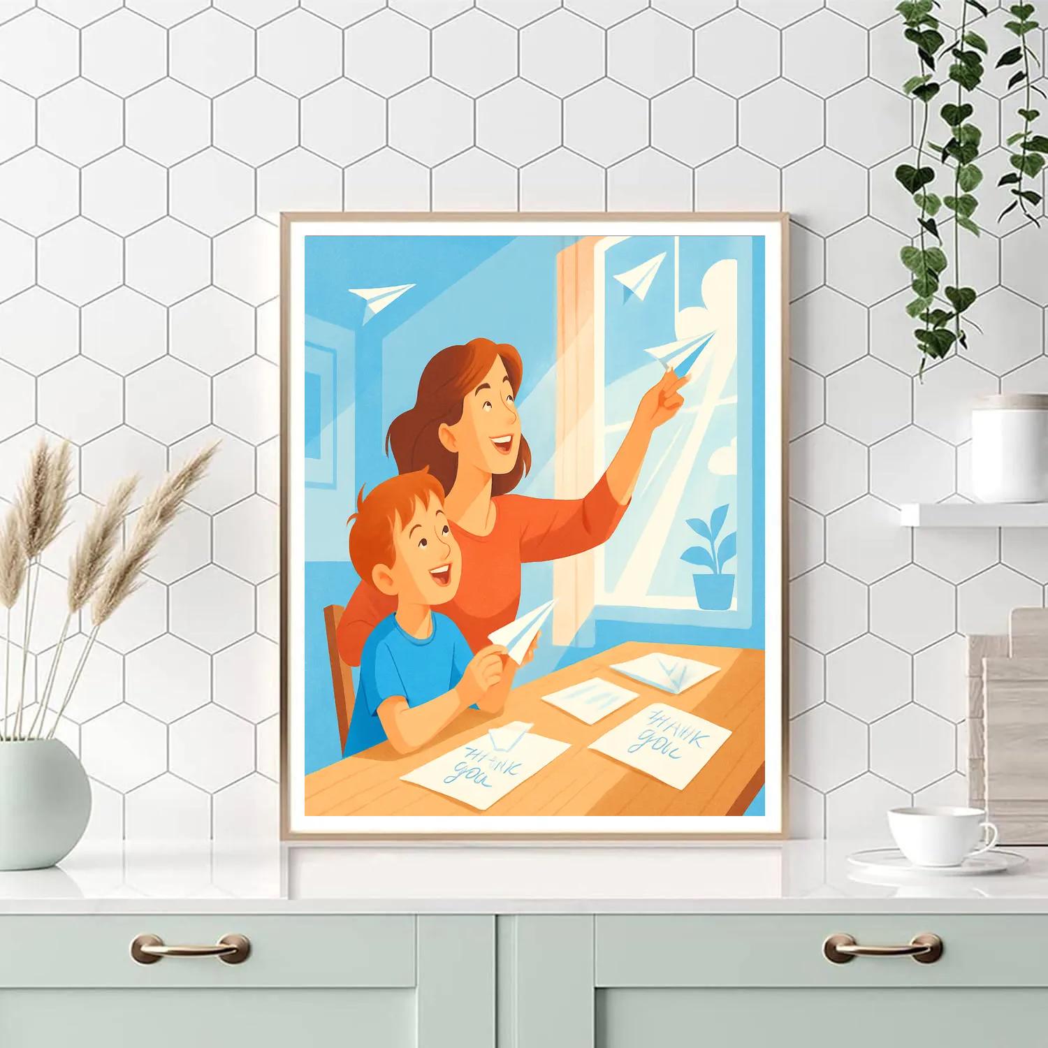 Paper Airplane Promises Letter Writing painting number kit