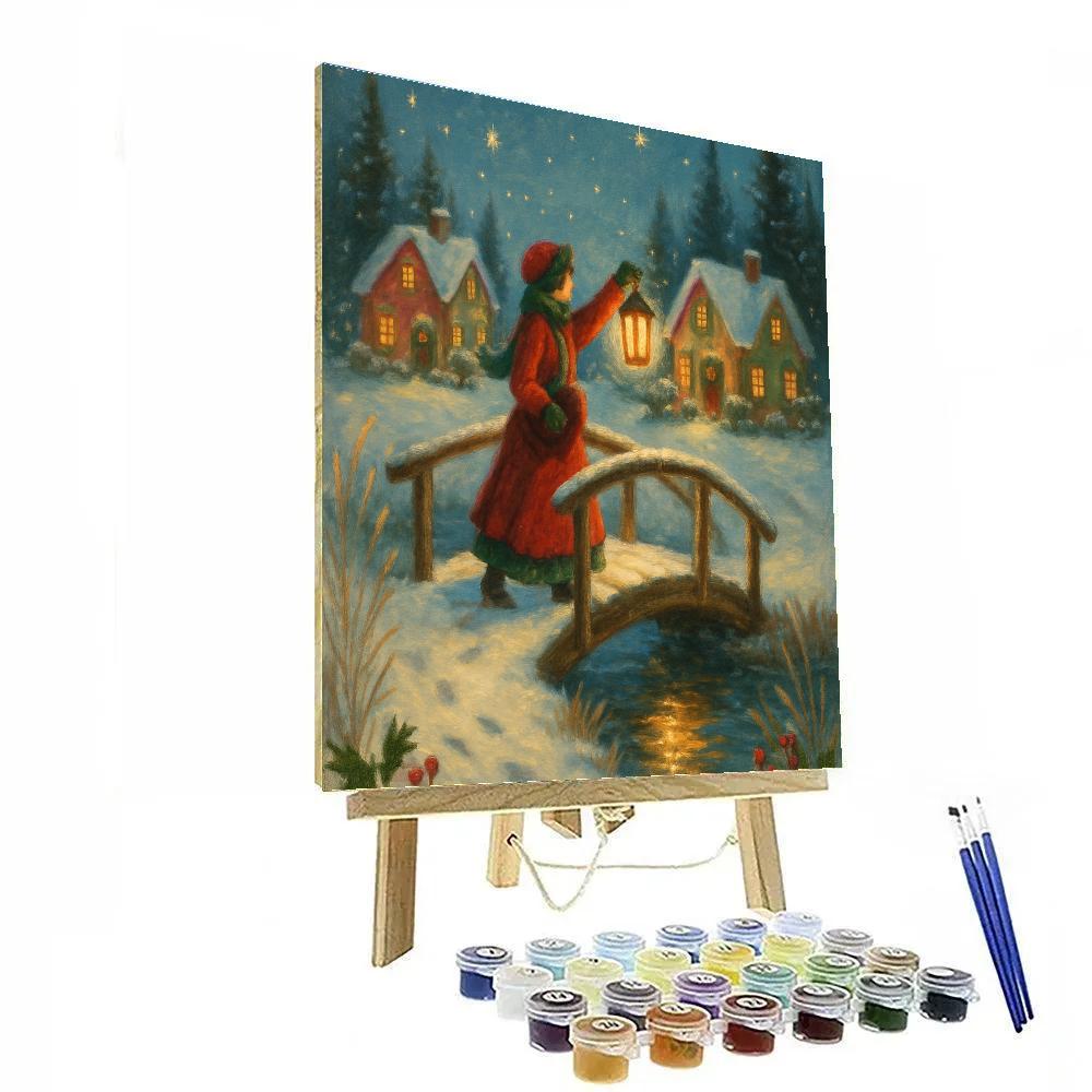 Lantern Bridge Over Peppermint Creek paint by number