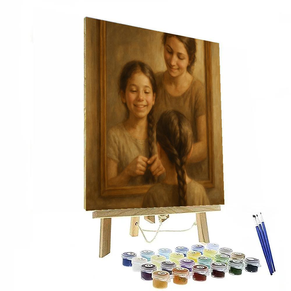 Sunrise Hair Braiding Ritual Number painting