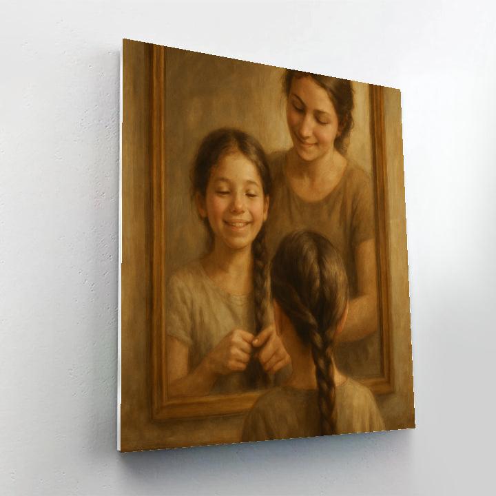 Sunrise Hair Braiding Ritual Number painting