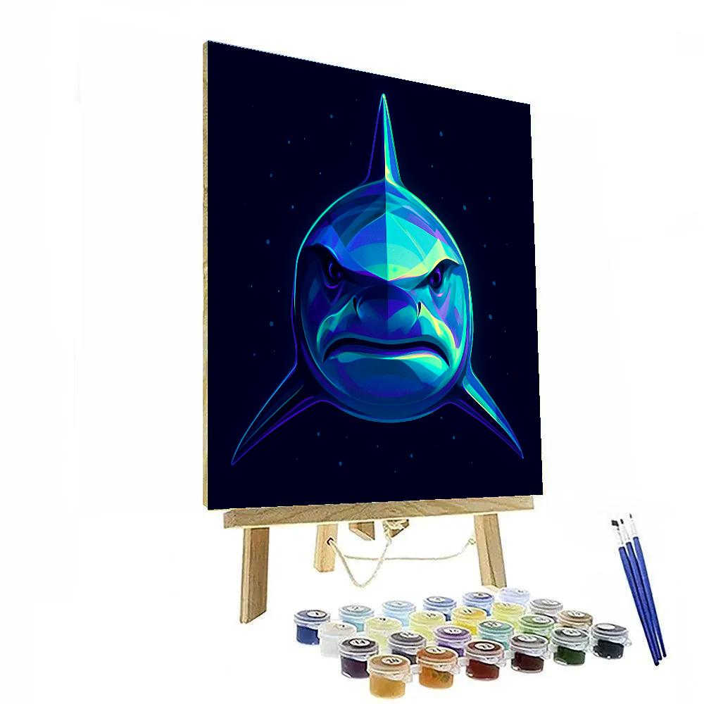 Neon Reef Shark Vanguard Paint by numbers kits