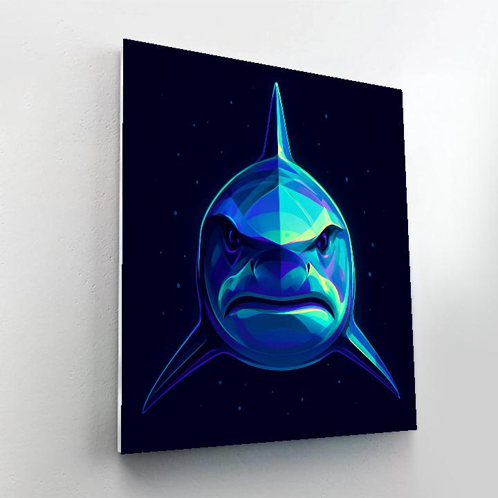 Neon Reef Shark Vanguard Paint by numbers kits