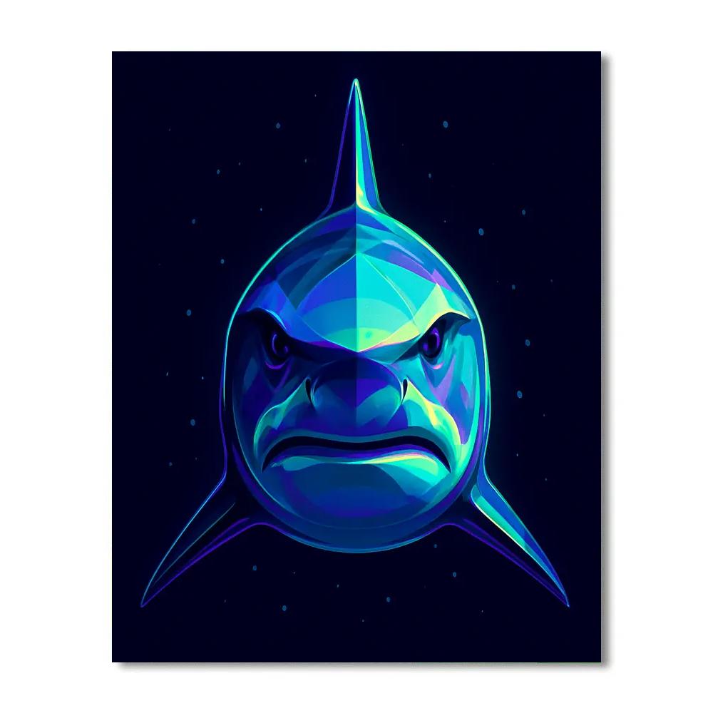 Neon Reef Shark Vanguard Paint by numbers kits