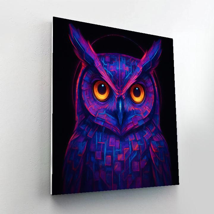 Cosmic Circuit Owl Oracle DIY paint by numbers