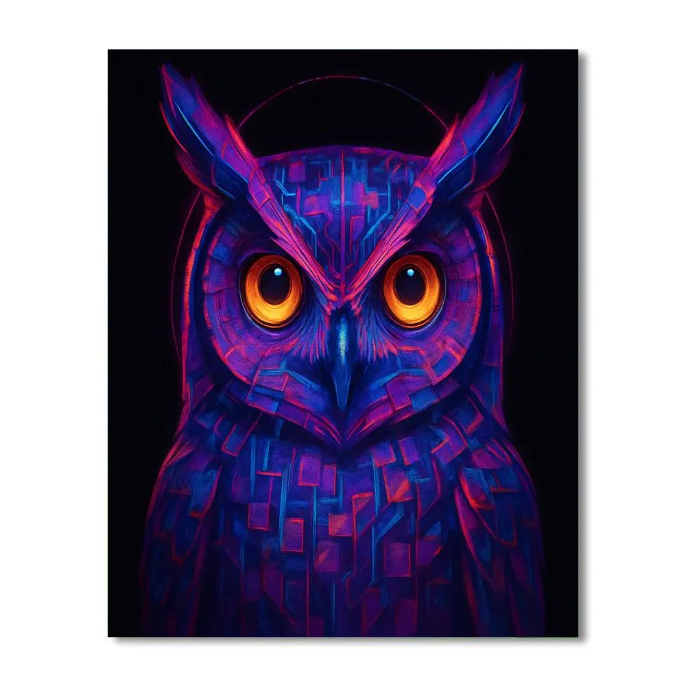 Cosmic Circuit Owl Oracle DIY paint by numbers