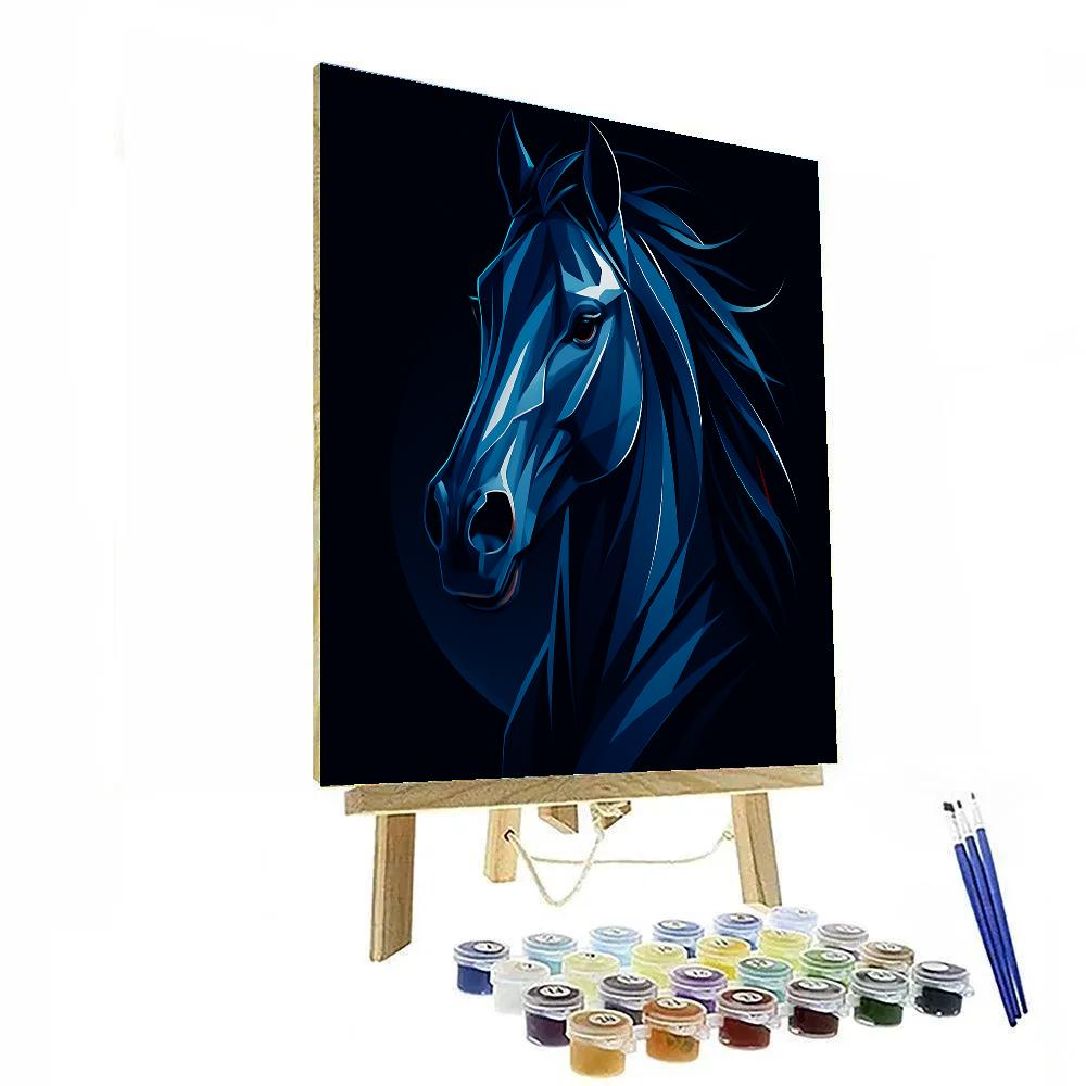 Sapphire Stallion Night Charge painting number kit