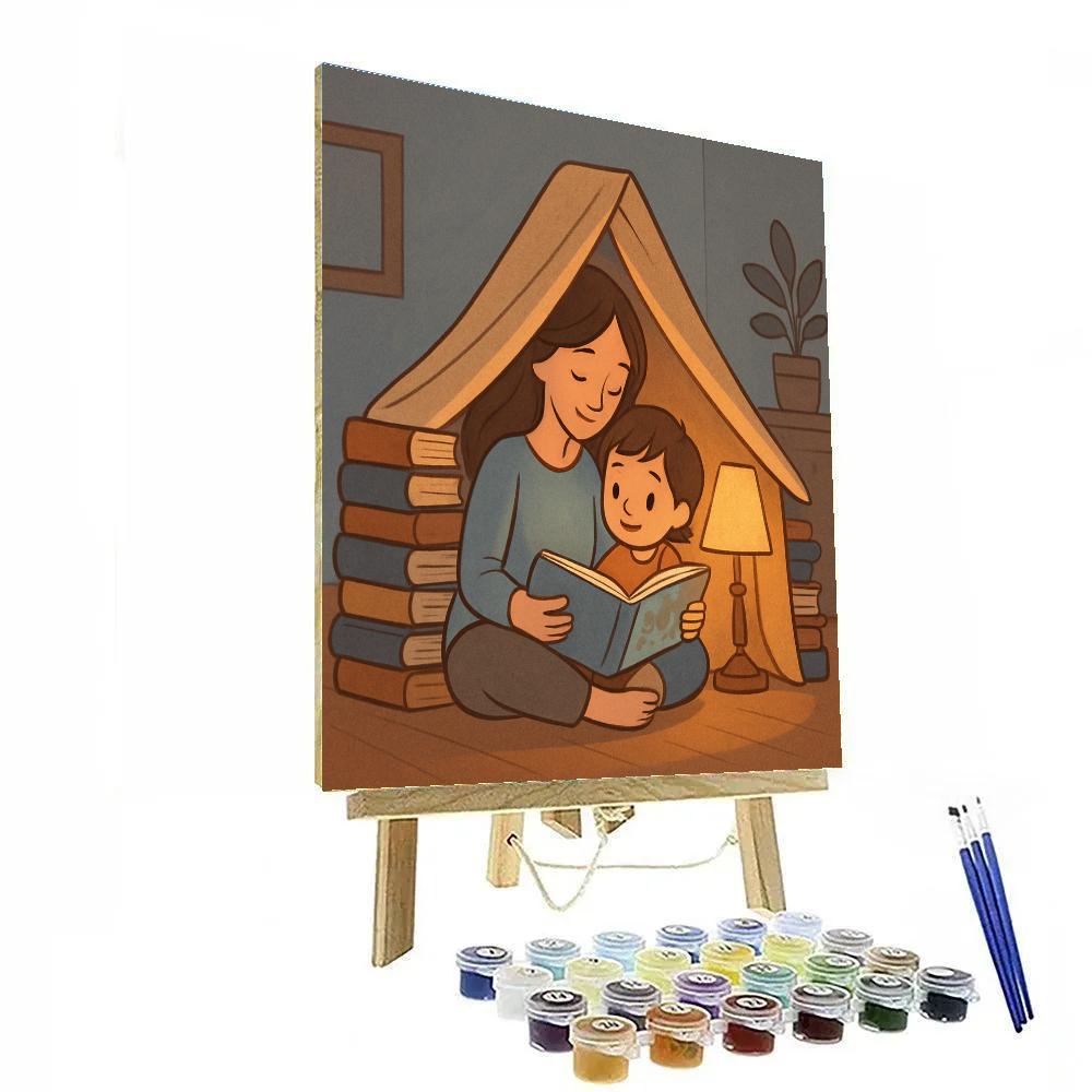 Library Book Fort Reading Day Number painting