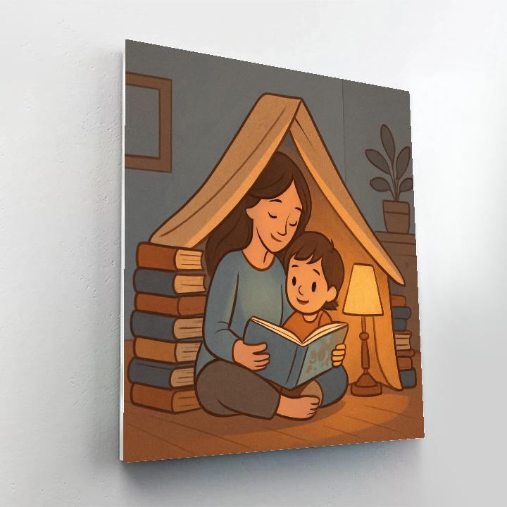 Library Book Fort Reading Day Number painting